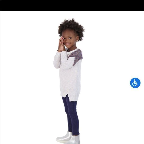 New Andy & Evan Girls Long Sleeve Sweater W/ Star - Picture 11 of 12